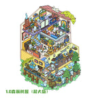 Cozy Apartment DIY 3D Scene Stickers Cute Miniature Scenes