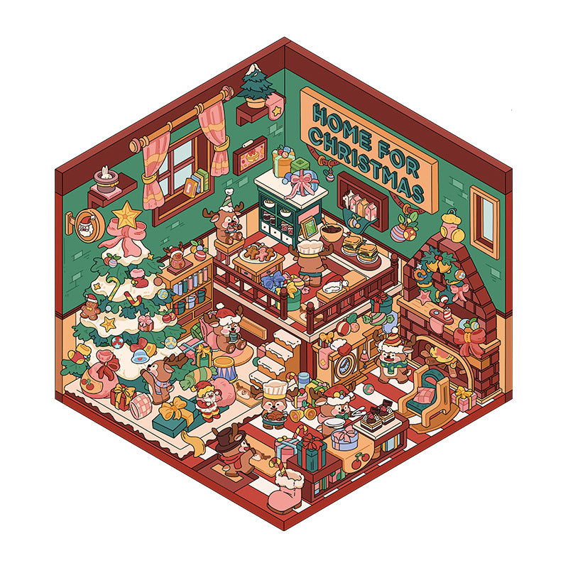 Cozy Apartment DIY 3D Scene Stickers Cute Miniature Scenes