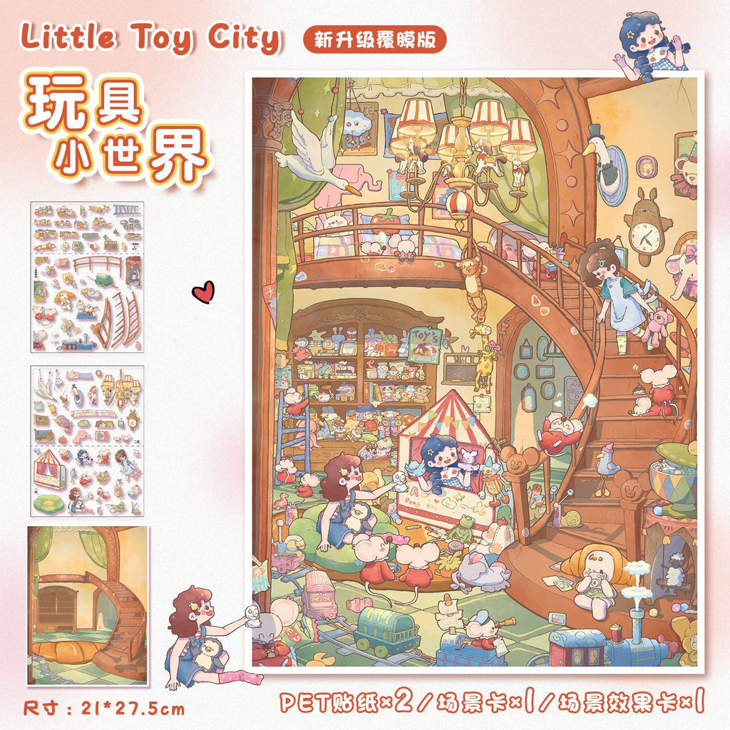 Wonderland DIY 3D Scene Stickers Cute Miniature Scenes