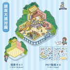 Cozy Small Kitchen DIY 3D Scene Stickers Cute Miniature Scenes