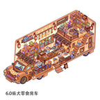 Cute RV DIY 3D Scene Stickers Cute Miniature Scenes