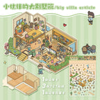 Girl's Party & House DIY 3D Scene Stickers Cute Miniature Scenes