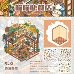 Fast Food & Bakery DIY 3D Scene Stickers Cute Miniature Scenes