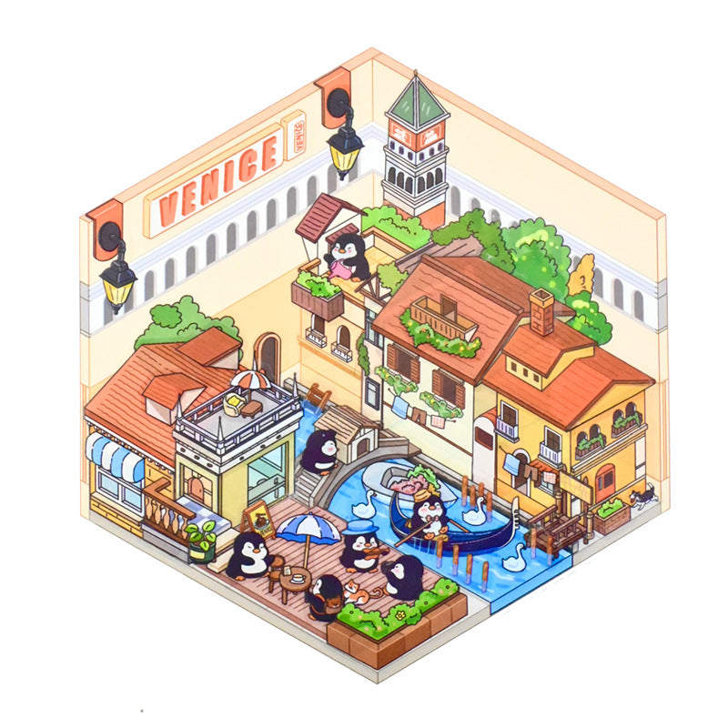 City Wonder DIY 3D Scene Stickers Cute Miniature Scenes