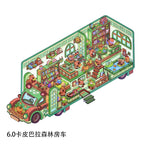 Cute RV DIY 3D Scene Stickers Cute Miniature Scenes
