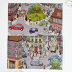 Town Street View DIY 3D Scene Stickers Cute Miniature Scenes