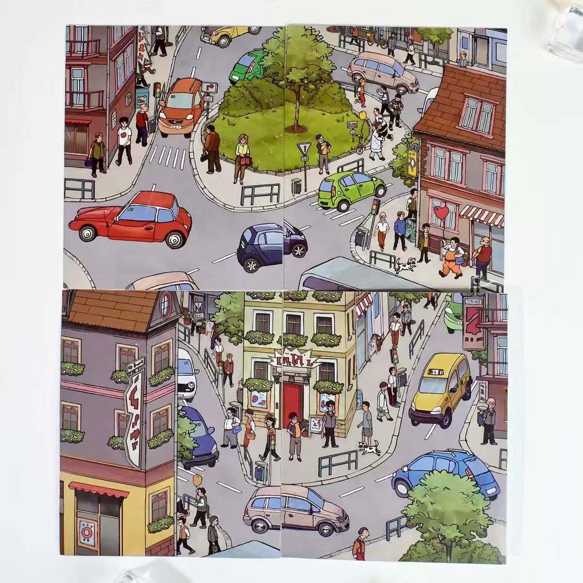 Town Street View DIY 3D Scene Stickers Cute Miniature Scenes
