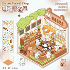 Cozy Small Kitchen DIY 3D Scene Stickers Cute Miniature Scenes