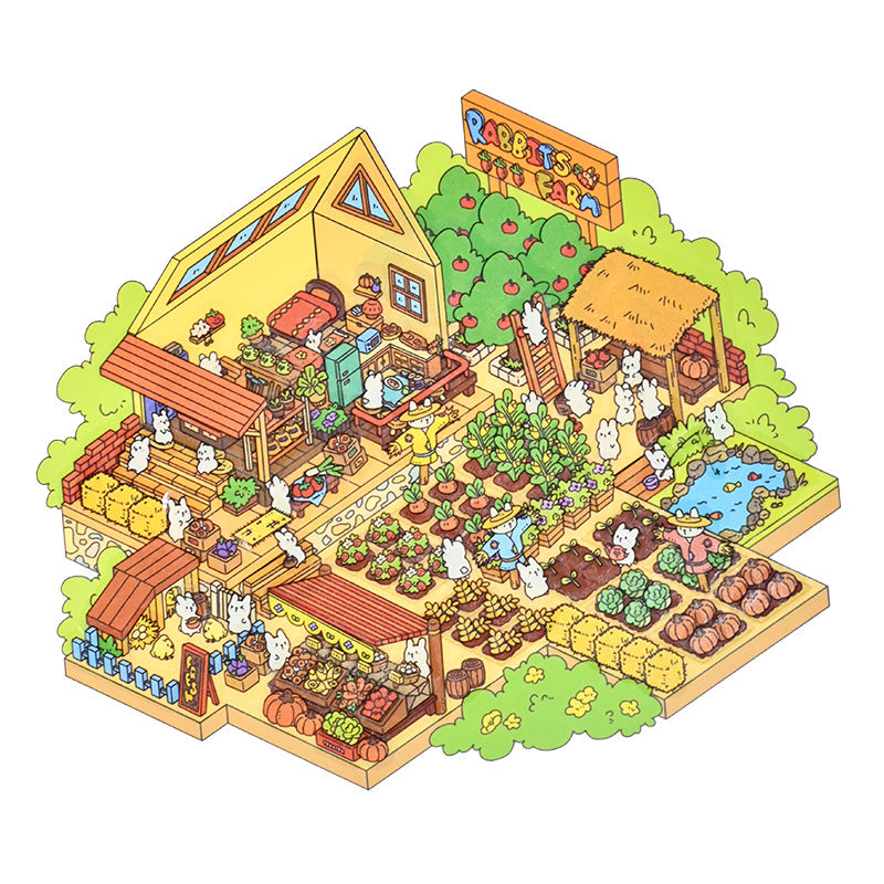 Mystic Realms DIY 3D Scene Stickers Cute Miniature Scenes