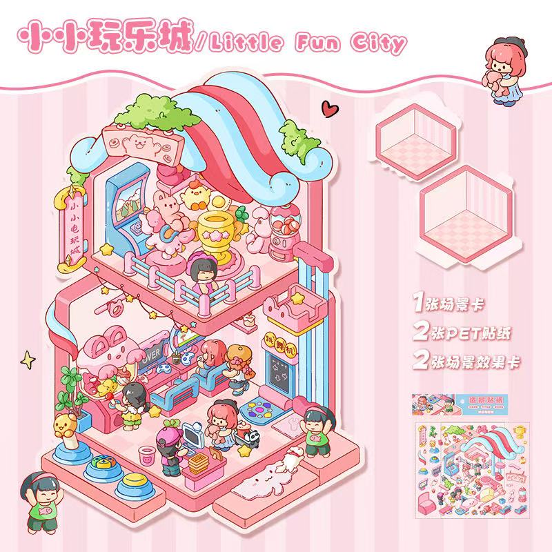 Electrical Appliance Mall DIY 3D Scene Stickers Cute Miniature Scenes