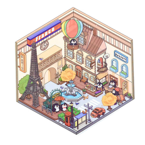 City Wonder DIY 3D Scene Stickers Cute Miniature Scenes